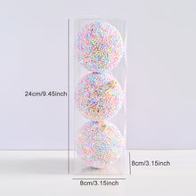 Load image into Gallery viewer, 3Pcs 8cm Foam Christmas Balls Pendant Colorful Christmas Macaron Hanging Balls Elegant Reusable Xmas Tree Hanging Ornament
