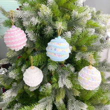 Load image into Gallery viewer, 3Pcs 8cm Foam Christmas Balls Pendant Colorful Christmas Macaron Hanging Balls Elegant Reusable Xmas Tree Hanging Ornament
