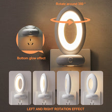 Load image into Gallery viewer, Creative Rotating Remote Control LED Night Light Plug-In Soft Light Eye Protection Sleep Atmosphere Bedroom Bedside Lamp
