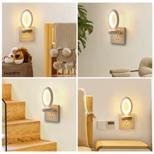 Load image into Gallery viewer, Creative Rotating Remote Control LED Night Light Plug-In Soft Light Eye Protection Sleep Atmosphere Bedroom Bedside Lamp
