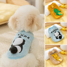 Load image into Gallery viewer, Animal Pattern Dog Clothes Cute Panda Vest Leashable Teddy Winter Clothes Bichon Warm Fleece Pet Clothing XS-XXL
