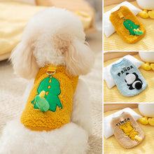 Load image into Gallery viewer, Animal Pattern Dog Clothes Cute Panda Vest Leashable Teddy Winter Clothes Bichon Warm Fleece Pet Clothing XS-XXL
