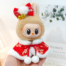 Load image into Gallery viewer, Doll Clothes Outfit Accessories For Labubu V2 V1 Plush Idol Doll's Clothing Red New Year Clothing Cloak Girl Gift
