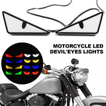 Load image into Gallery viewer, 2Pcs Motorcycle LED Devil'Eyes Lights Demon Eyes Headlight Motorcycle Mini Projector Lens Turn Signal Lamp Car Decoration Lights
