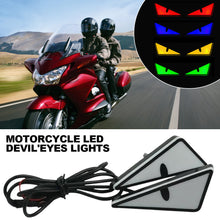 Load image into Gallery viewer, 2Pcs Motorcycle LED Devil'Eyes Lights Demon Eyes Headlight Motorcycle Mini Projector Lens Turn Signal Lamp Car Decoration Lights
