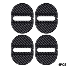 Load image into Gallery viewer, 4Pcs/Set Carbon Fiber Pattern Car Door Lock Protective Cover Cushion Anti Rust Sleeve Plastic for Car Door Lock Car Accessories
