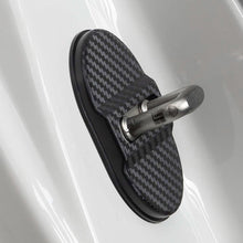Load image into Gallery viewer, 4Pcs/Set Carbon Fiber Pattern Car Door Lock Protective Cover Cushion Anti Rust Sleeve Plastic for Car Door Lock Car Accessories
