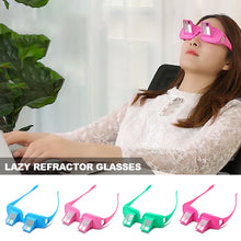 Load image into Gallery viewer, Colorful Lazy Prismatic Periscope Horizontal Glasses Eyeglasses Lazy Reading Glasses Lying Down Bed Reading Watching HD Readers Glasses
