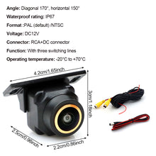 Load image into Gallery viewer, Universal Car Reversing Back Up Camera Waterproof HD Vehicle Rear Front Side View Camera CCD FishEye Lens Night Vision
