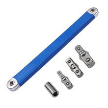 Load image into Gallery viewer, Multifunctional Car Offset Extension Wrench with 4 Adapters Dual-purpose Impact Socket Ratchet Wrench Spanner Automotive Hand Tool
