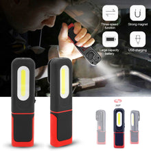 Load image into Gallery viewer, Portable USB Rechargeable COB Work Light Car Detailing Inspection Light Magnetic LED Flashlight Hanging Lamp Camping Torch
