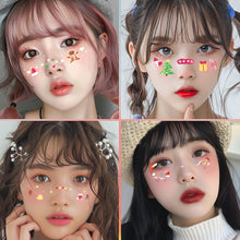 Load image into Gallery viewer, Christmas Children's Tattoo Stickers Cartoon Cute Snowflake Deer Inspiration Creative Makeup Face Stickers Party Props
