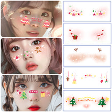Load image into Gallery viewer, Christmas Children's Tattoo Stickers Cartoon Cute Snowflake Deer Inspiration Creative Makeup Face Stickers Party Props
