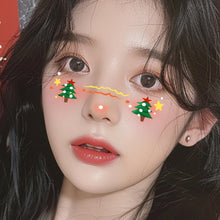 Load image into Gallery viewer, Christmas Children's Tattoo Stickers Cartoon Cute Snowflake Deer Inspiration Creative Makeup Face Stickers Party Props
