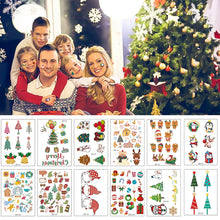 Load image into Gallery viewer, Christmas Tattoo Stickers Children's Stickers Cartoon Reindeer Santa Claus Stickers Holiday Party Face Stickers
