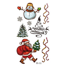 Load image into Gallery viewer, Christmas Tattoo Stickers, Fun Facial Stickers Children's Cartoon Tattoo Stickers Romantic Christmas Tattoo Stickers

