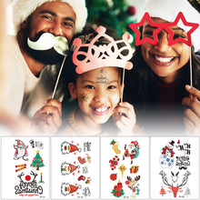 Load image into Gallery viewer, Christmas Tattoo Stickers, Fun Facial Stickers Children's Cartoon Tattoo Stickers Romantic Christmas Tattoo Stickers
