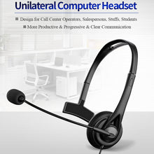 Load image into Gallery viewer, Call Center Headphone USB Wired Business Headset With 3.5mm Mic Volume Control Mute Cancelling Telephone Operator
