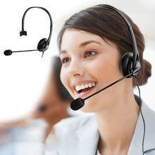 Load image into Gallery viewer, Call Center Headphone USB Wired Business Headset With 3.5mm Mic Volume Control Mute Cancelling Telephone Operator
