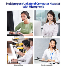 Load image into Gallery viewer, Call Center Headphone USB Wired Business Headset With 3.5mm Mic Volume Control Mute Cancelling Telephone Operator
