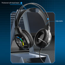 Load image into Gallery viewer, Headphones 3.5mm Wired Gaming Bass Headset Earphones Music For Computer Game PC Chat computer With Microphone LED RGB Light
