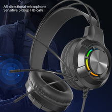 Load image into Gallery viewer, Headphones 3.5mm Wired Gaming Bass Headset Earphones Music For Computer Game PC Chat computer With Microphone LED RGB Light
