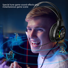 Load image into Gallery viewer, Headphones 3.5mm Wired Gaming Bass Headset Earphones Music For Computer Game PC Chat computer With Microphone LED RGB Light
