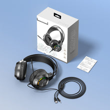 Load image into Gallery viewer, Headphones 3.5mm Wired Gaming Bass Headset Earphones Music For Computer Game PC Chat computer With Microphone LED RGB Light
