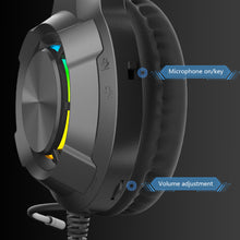 Load image into Gallery viewer, Headphones 3.5mm Wired Gaming Bass Headset Earphones Music For Computer Game PC Chat computer With Microphone LED RGB Light
