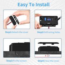 Load image into Gallery viewer, Car RV Quick Charge 3.0 PD USB 3-Ports Charger Socket Adapter 12V/24V USB Power Outlet with Swith Voltage Display for Marine Bus

