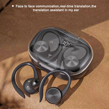 Load image into Gallery viewer, AI Intelligent Translation Bluetooth Headset Hanging Ear Long Endurance Wireless Sports Headphone With Power Display
