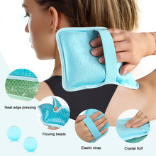 Load image into Gallery viewer, 1PC Gel Bead Square Ice Pack With Elastic Band Cold And Hot Dual Effect Fever Sprain Redness Reusable Physiotherapy Equipment
