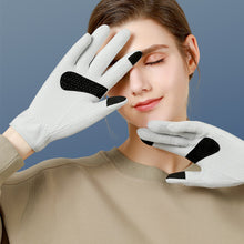 Load image into Gallery viewer, 1Pair Winter Warm Cashmere Gloves For Women Outdoor Riding Windproof Non-Slip High Spring Touch Screen Gloves
