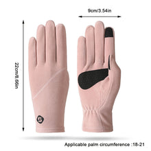 Load image into Gallery viewer, 1Pair Winter Warm Cashmere Gloves For Women Outdoor Riding Windproof Non-Slip High Spring Touch Screen Gloves
