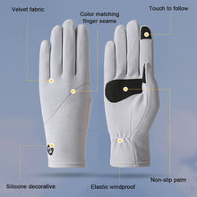 Load image into Gallery viewer, 1Pair Winter Warm Cashmere Gloves For Women Outdoor Riding Windproof Non-Slip High Spring Touch Screen Gloves
