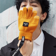 Load image into Gallery viewer, 1 Pair Knitted Warm Gloves Outdoor Non-Slip Touch Screen Riding Gloves With Removable Lanyard
