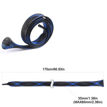 Load image into Gallery viewer, 30MM*1.7M Telescopic Rod Protective Cover PET Weaving Scratch-Proof Protective Cover Fishing Gear Accessories
