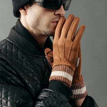 Load image into Gallery viewer, 1 Pair Autumn Winter Suede Warm Gloves For Man Outdoor Windproof Cold-Proof Flip Finger Touch Screen Riding Gloves
