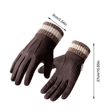 Load image into Gallery viewer, 1 Pair Autumn Winter Suede Warm Gloves For Man Outdoor Windproof Cold-Proof Flip Finger Touch Screen Riding Gloves
