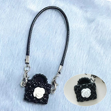 Load image into Gallery viewer, Dollhouse Mini Model Camellia Black and White Bag Hanging Neck Accessories Doll Pendant Accessories
