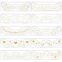 Load image into Gallery viewer, Flash Gold and Silver Christmas Freckle Tattoo Stickers Freckle Waterproof Sweat Proof European American Freckle Stickers Makeup Party Makeup
