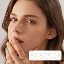 Load image into Gallery viewer, Flash Gold and Silver Christmas Freckle Tattoo Stickers Freckle Waterproof Sweat Proof European American Freckle Stickers Makeup Party Makeup
