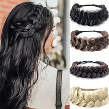 Load image into Gallery viewer, Fashionable Girl Hand Torn Woven Headband with Elastic Bohemian Style Lightweight Creative Wig Braided Headband Headband
