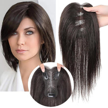Load image into Gallery viewer, Eight Character Bangs Long Curly Hair Synthetic Wig Women Natural Breathable Woven Synthetic Fiber Replacement Block Wig Piece
