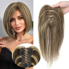 Load image into Gallery viewer, Eight Character Bangs Long Curly Hair Synthetic Wig Women Natural Breathable Woven Synthetic Fiber Replacement Block Wig Piece
