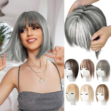 Load image into Gallery viewer, Wig Women Natural Lightweight Breathable Height Increasing Covering White Hair Head Invisible Seamless Fluffy Simulated Wig Piece
