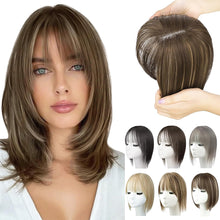 Load image into Gallery viewer, Wig Women Natural Lightweight Breathable Height Increasing Covering White Hair Head Invisible Seamless Fluffy Simulated Wig Piece
