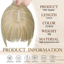 Load image into Gallery viewer, Wig Women Natural Lightweight Breathable Height Increasing Covering White Hair Head Invisible Seamless Fluffy Simulated Wig Piece
