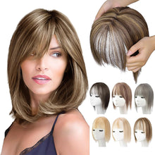 Load image into Gallery viewer, Wig Women Natural Lightweight Breathable Height Increasing Covering White Hair Head Invisible Seamless Fluffy Simulated Wig Piece
