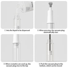 Load image into Gallery viewer, 5/10ml Empty Cosmetic Container Cosmetic Bottle For Eye Cream Massage Airless Refillable Ice Cream Container with Metal Tip Head
